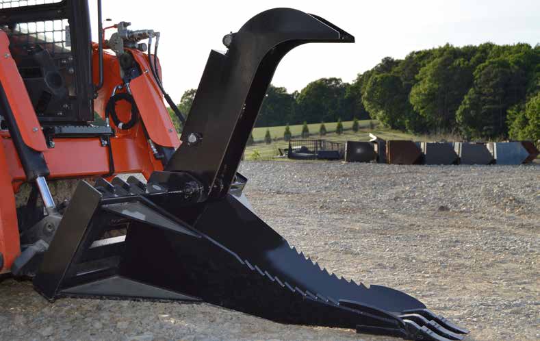 Loflin Fabrication Stump Grapple Bucket shown in manufacturer catalog