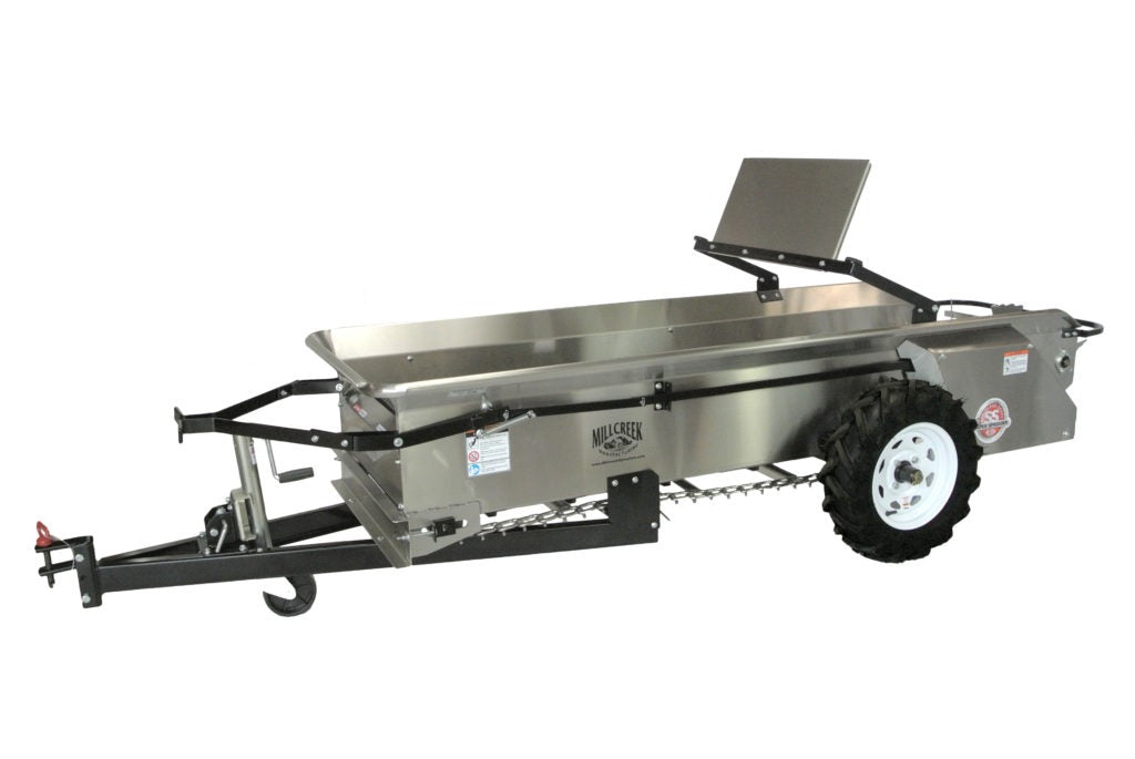 Millcreek 27SS and 37SS compact stainless steel manure spreaders