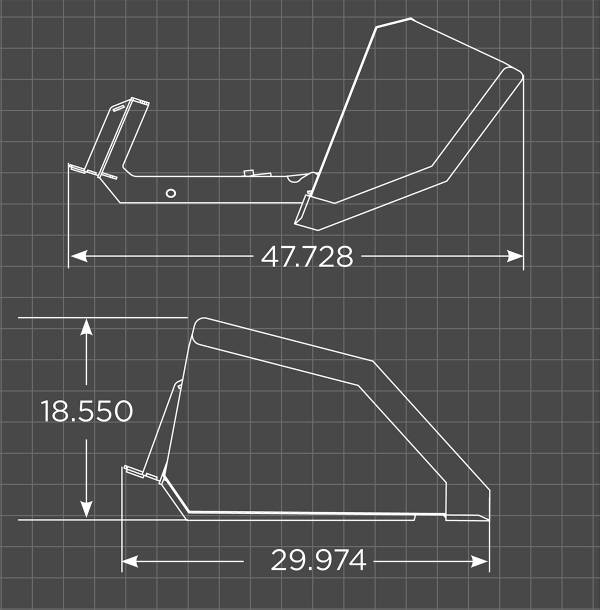 Loflin Fabrication Mini Front Dump Bucket For Mini Skid Steers manufacturer family image 2; illustrated configuration may differ from selected option