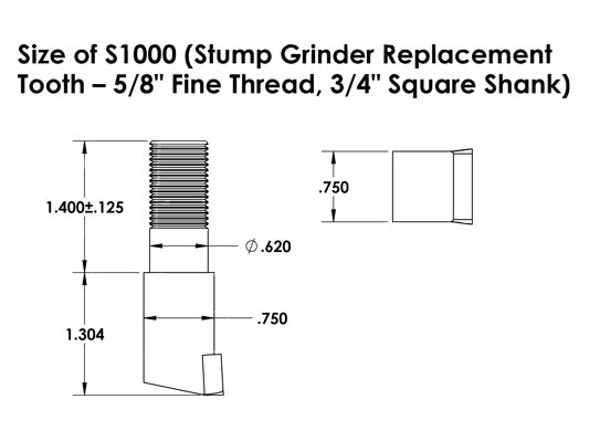 Baumalight S1000 Carbide Stump Grinder Tooth | Individual