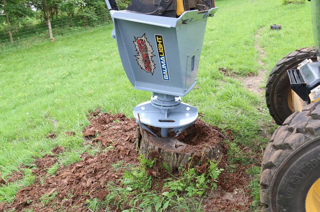 RSS780 stump planer — safe low speed stump grinding