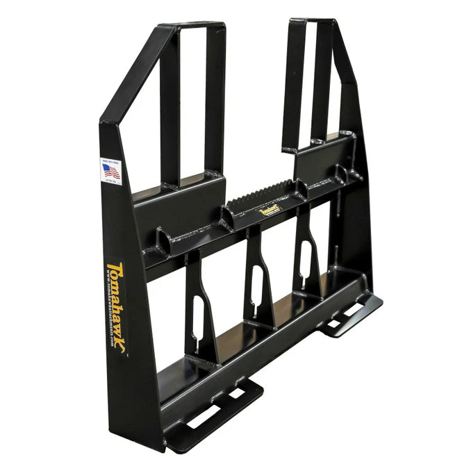 Tomahawk Heavy Duty Walk-Through Pallet Fork Frame; compatible forks/spears pictured may be sold separately