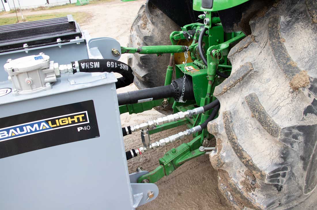 Baumalight P40-540 hydraulic power pack tractor hydraulic installation