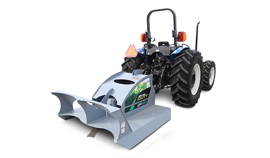 Baumalight CP560 rotary brush cutter carrier and attachment setup
