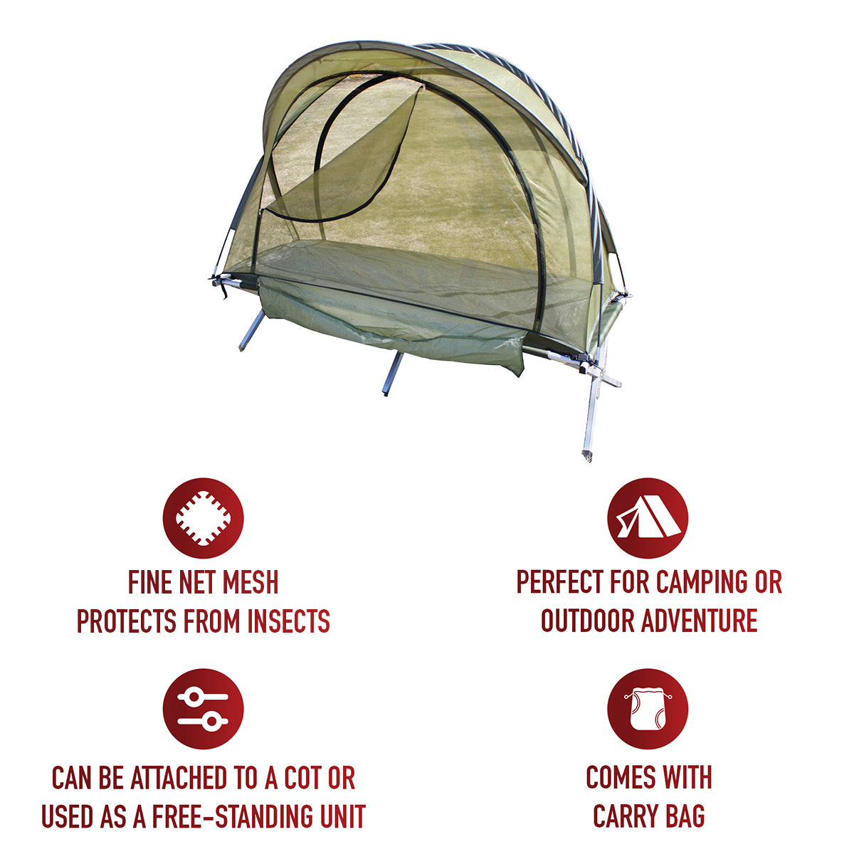 Freestanding Mosquito Net Tent by Rothco – Camping-Grade Bug Defense