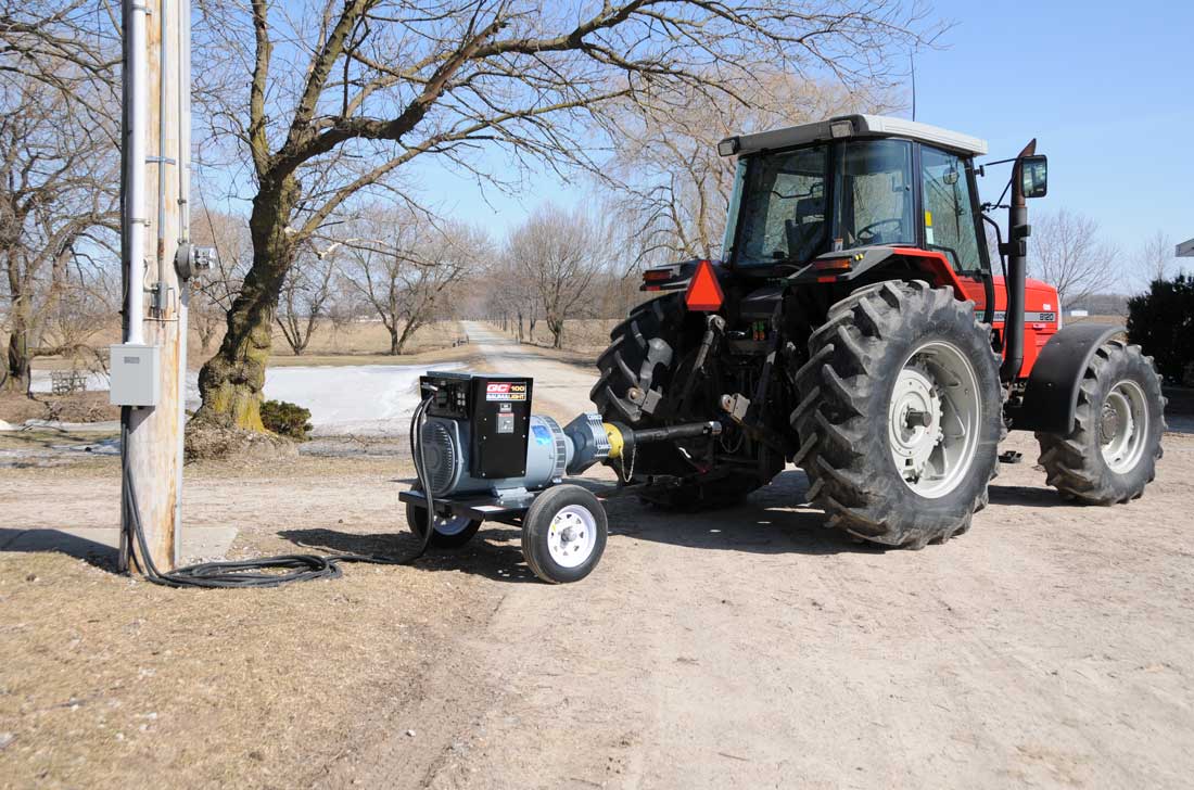 Baumalight QC series PTO generator in 120/208 volt configuration, representative series image