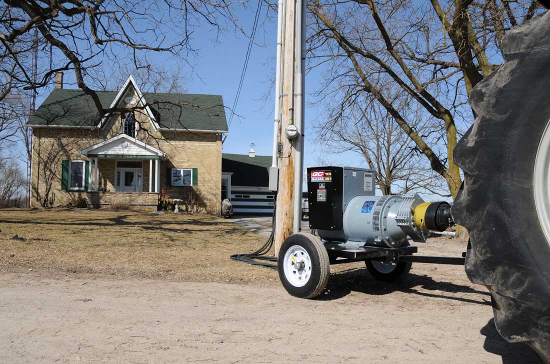 Baumalight QC series PTO generator in 277/480 volt configuration, representative series image