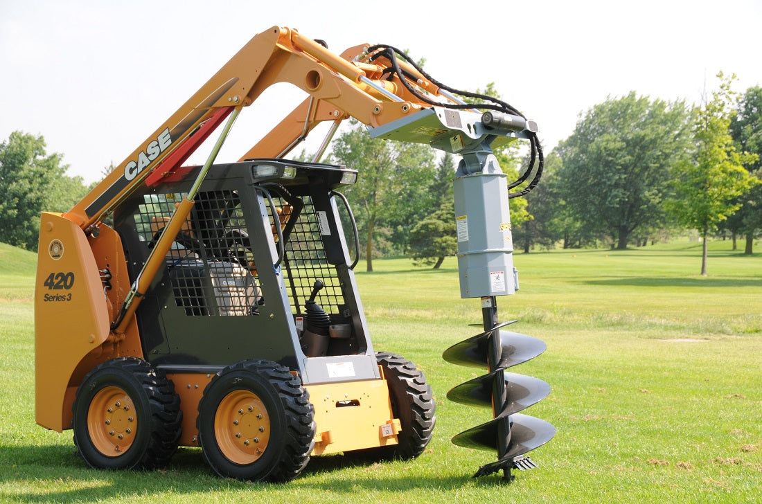 Baumalight hydraulic auger on 420 case skidsteer