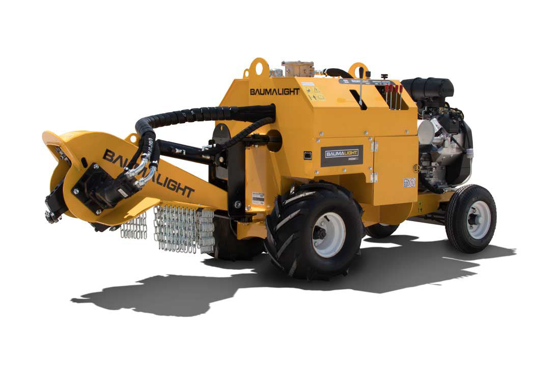 Baumalight HGW30 self propelled stump grinder blast shield