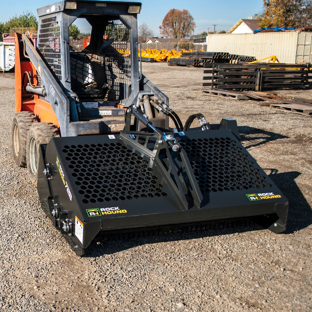 RockHound Landscape Rake for Skid Steer 72B (72" Hydraulic Rock Rake)