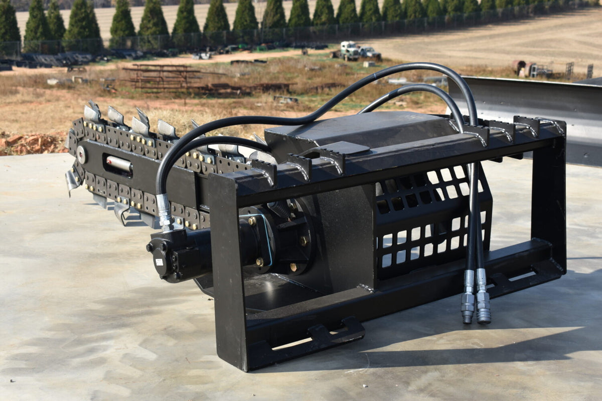 Loflin Fabrication Hydraulic Trencher For Skid Steers & Track Loaders; manufacturer family image, illustrated configuration may differ.