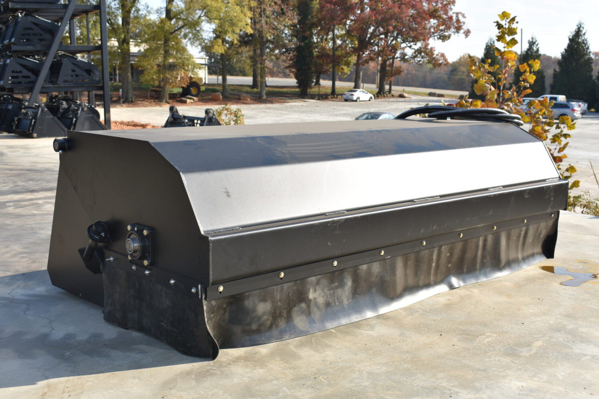 Loflin Fabrication Hydraulic Pickup Broom For Skid Steers & Track Loaders; manufacturer family image, illustrated configuration may differ.