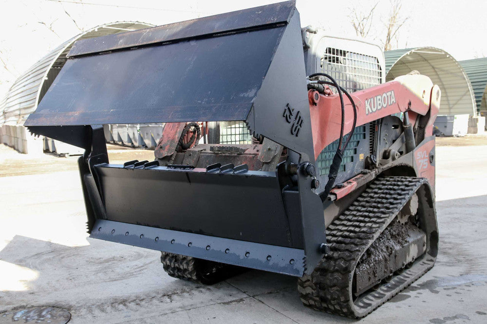 Express Steel 72-Inch 4-in-1 Bucket; manufacturer family image, selected width may differ; optional teeth may be pictured