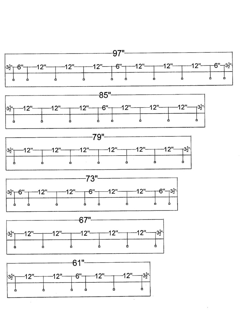 Express Steel cutting edge mounting hole drawings, verify selected width