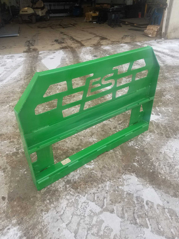 Express Steel John Deere Quick Attach Pallet Fork Frame; compatible forks/spears pictured may be sold separately