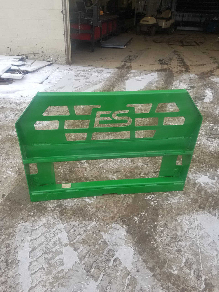 Express Steel John Deere Quick Attach Pallet Fork Frame; compatible forks/spears pictured may be sold separately