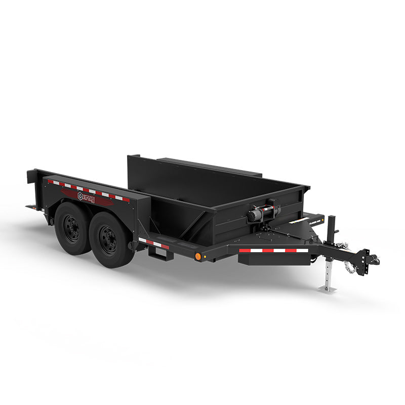 Virnig Hydraulic Drop Deck Utility Trailer; manufacturer family image, configuration may differ