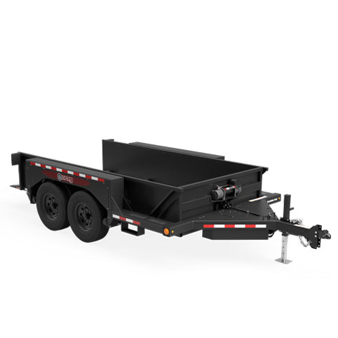 Virnig Hydraulic Drop Deck Utility Trailer; manufacturer family image, configuration may differ