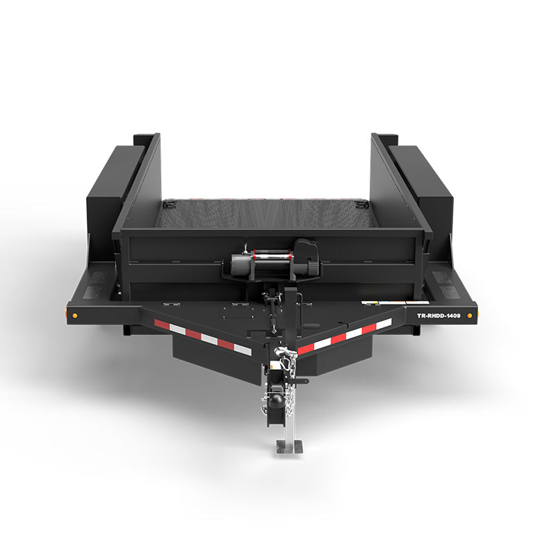 Virnig Hydraulic Drop Deck Utility Trailer; manufacturer family image, configuration may differ