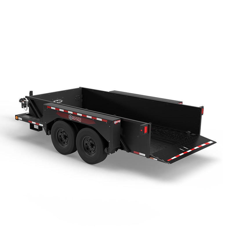 Virnig Hydraulic Drop Deck Utility Trailer; manufacturer family image, configuration may differ