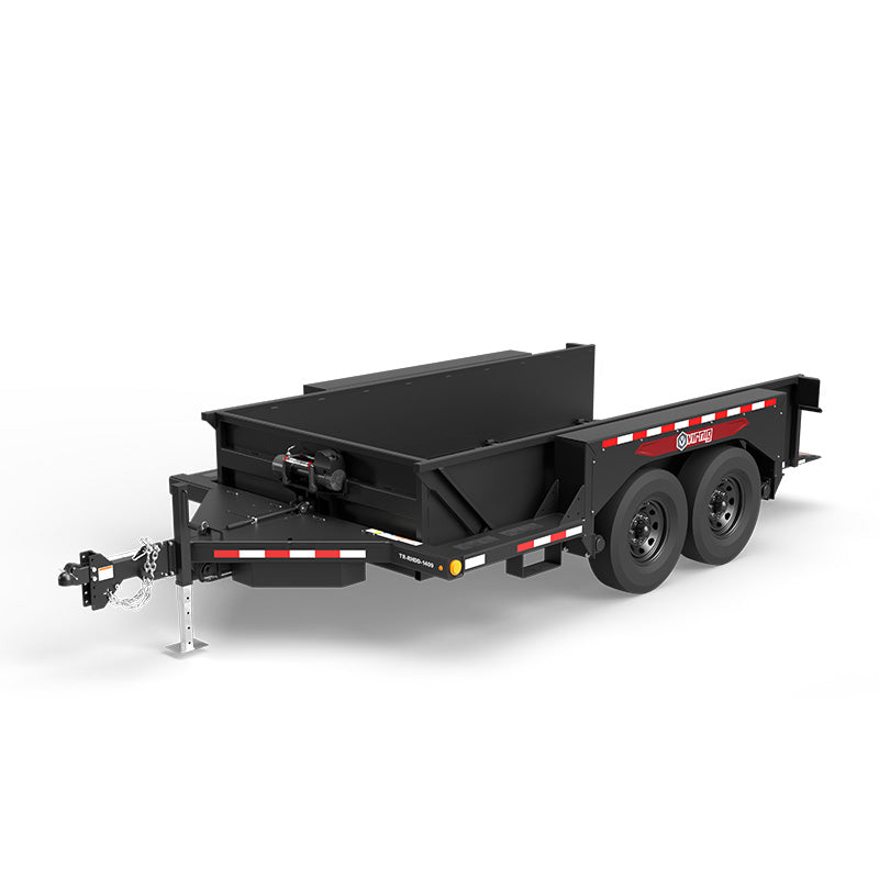 Virnig Hydraulic Drop Deck Utility Trailer; manufacturer family image, configuration may differ