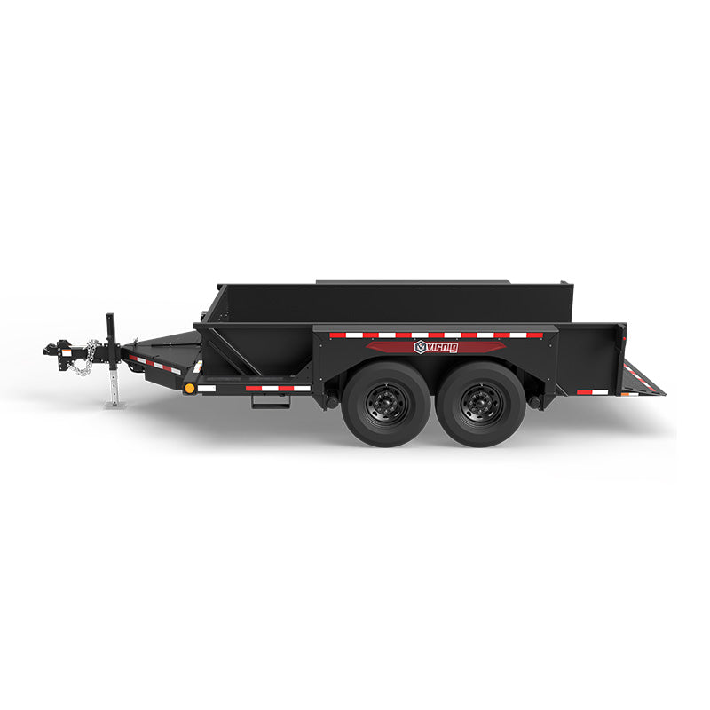 Virnig Hydraulic Drop Deck Utility Trailer; manufacturer family image, configuration may differ