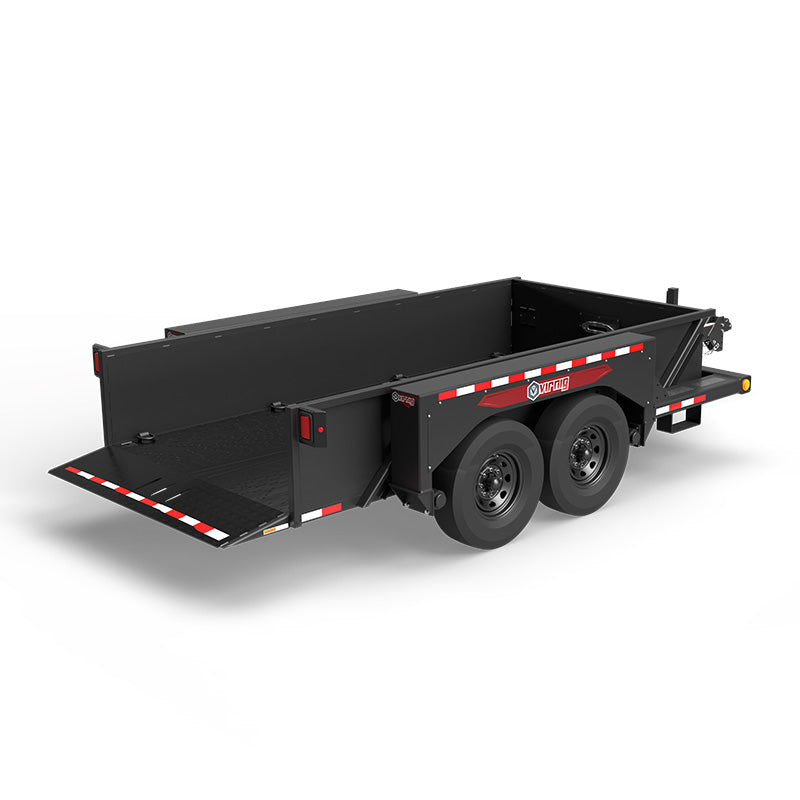 Virnig Hydraulic Drop Deck Utility Trailer; manufacturer family image, configuration may differ