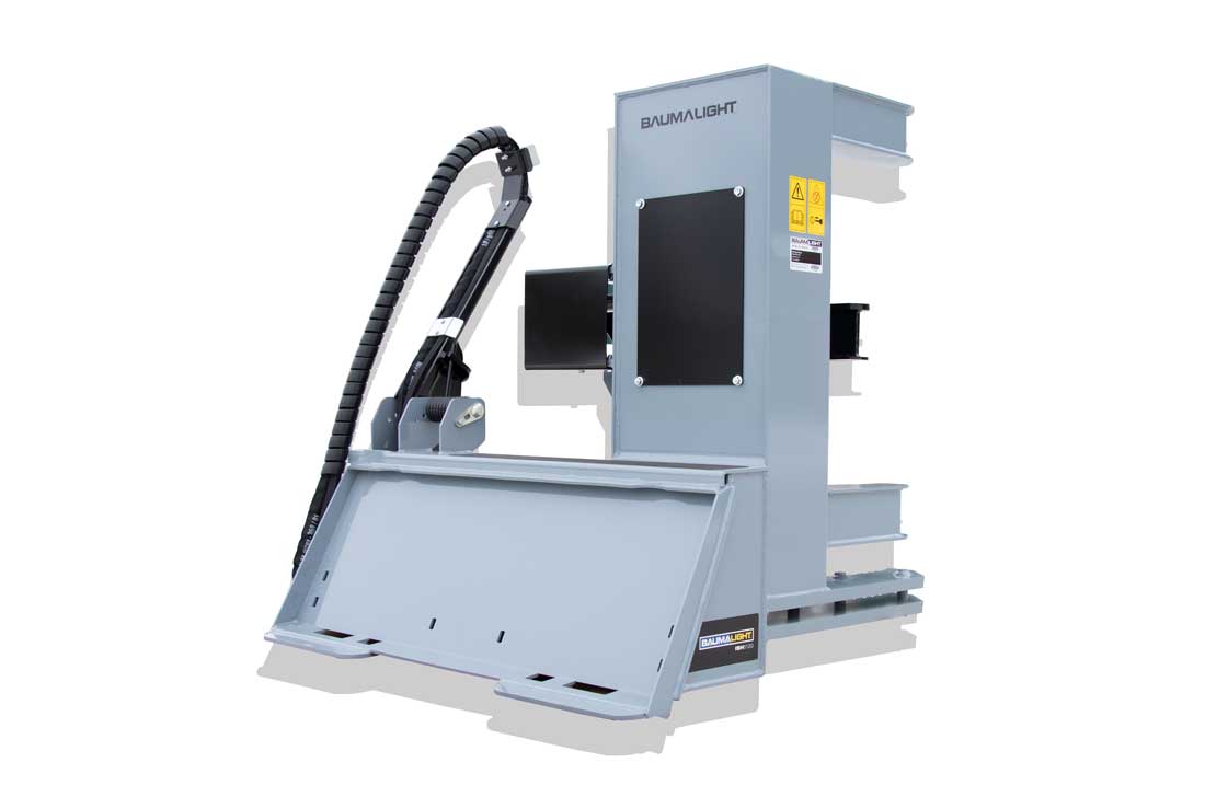 Baumalight ISH512G tree shear — ISH512G with universal skidsteer mounting plate