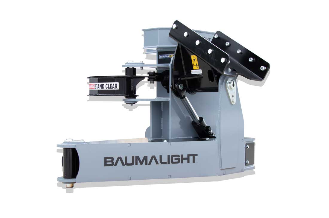 Baumalight IXP510G tree shear — IXP510G bolt on excavator mounting plate