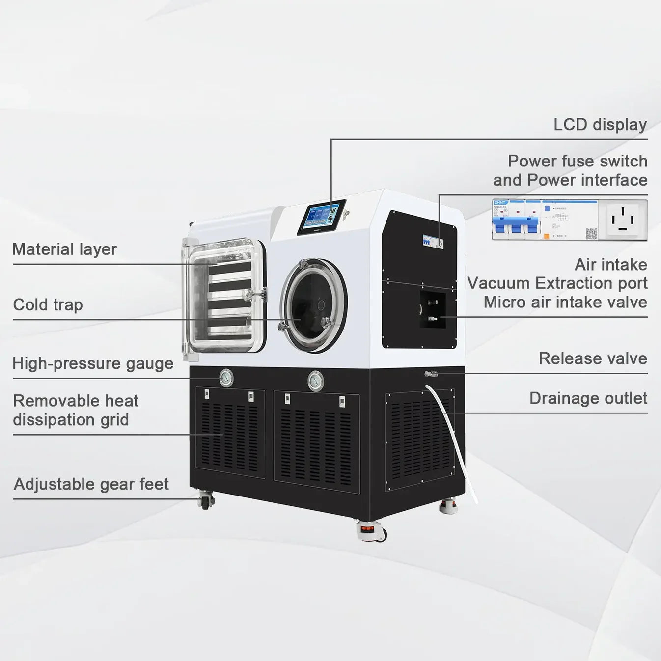 In-Situ Square Freeze Dryer | –80°C Cold Trap | 4–30kg/Batch | 0.2–2㎡ Drying Area | Silicone Oil Heating