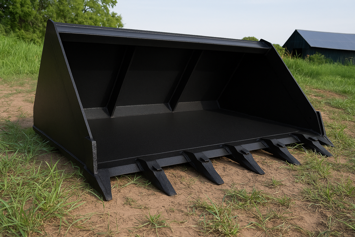 Loflin Fabrication Spade Nose Bucket For Skid Steers manufacturer family image 4; illustrated configuration may differ from selected option