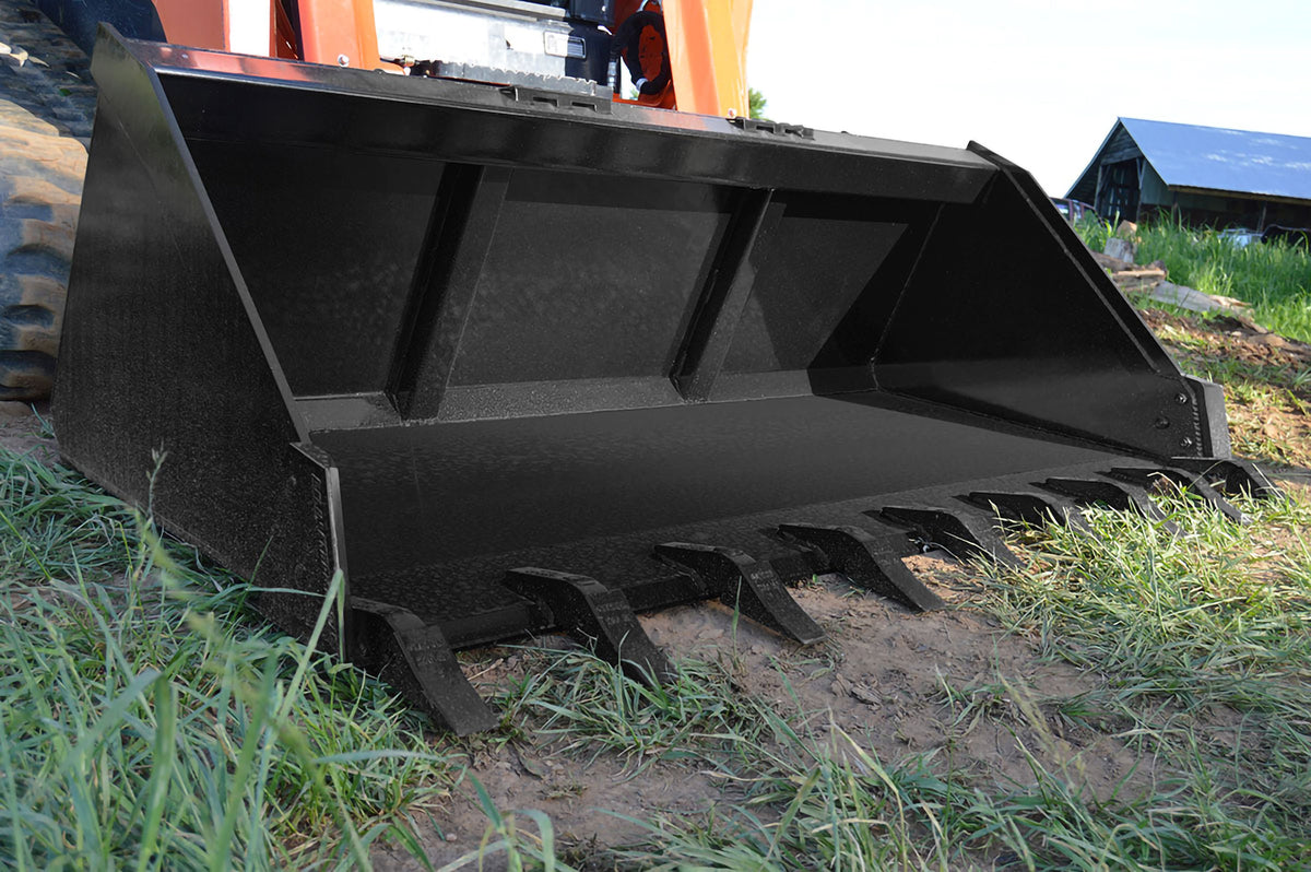 Loflin Fabrication Spade Nose Bucket For Skid Steers manufacturer family image 5; illustrated configuration may differ from selected option