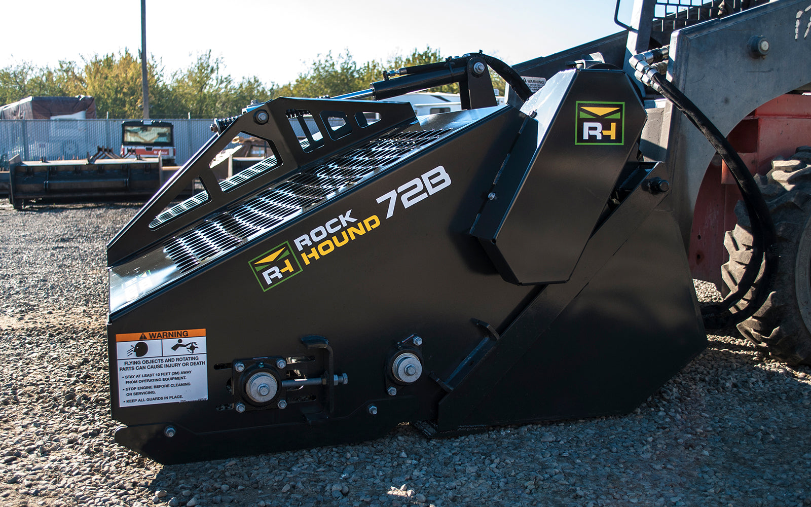RockHound Landscape Rake for Skid Steer 72B (72" Hydraulic Rock Rake)