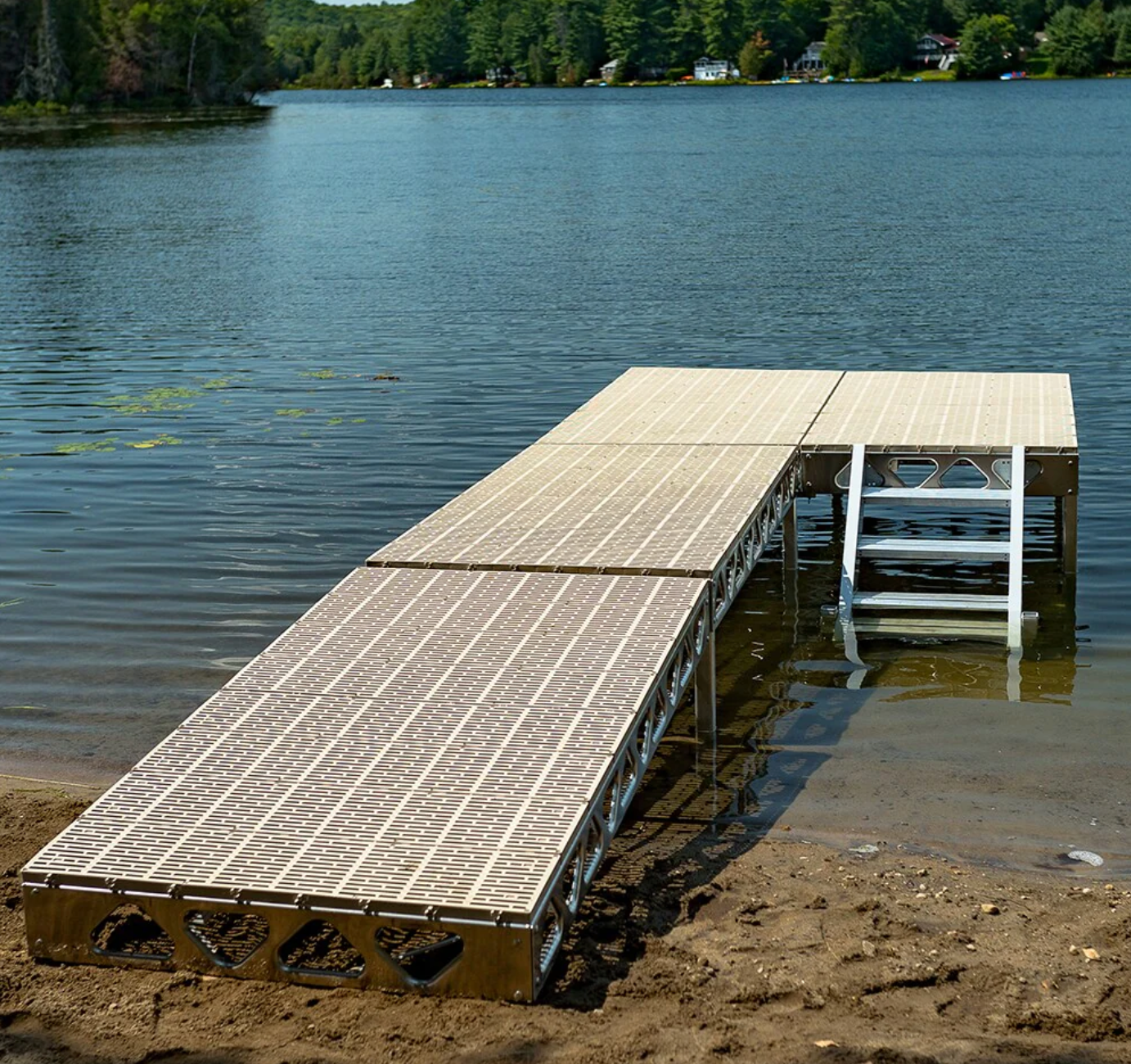 CanadaDocks 4'x8' Stationary Dock w/ 4'-8' Legs - Maple Decking