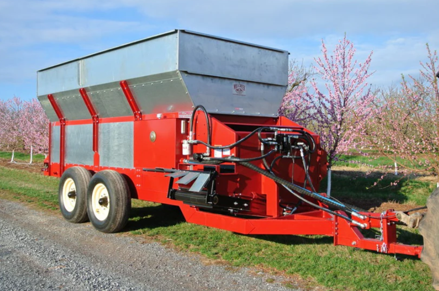 Row Mulcher for Orchards Vineyards and Farms - Wide Heavy Duty Ground Cover Spreader - Millcreek Manufacturing 588 1028 Models