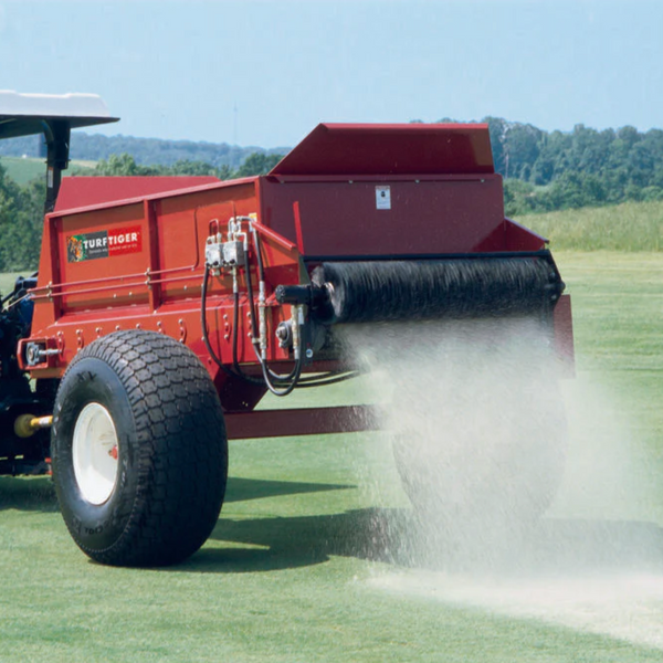 top dresser MultiSpread 62 SP edge slab of Sofita stone Earth & Turf 100SP Brush
