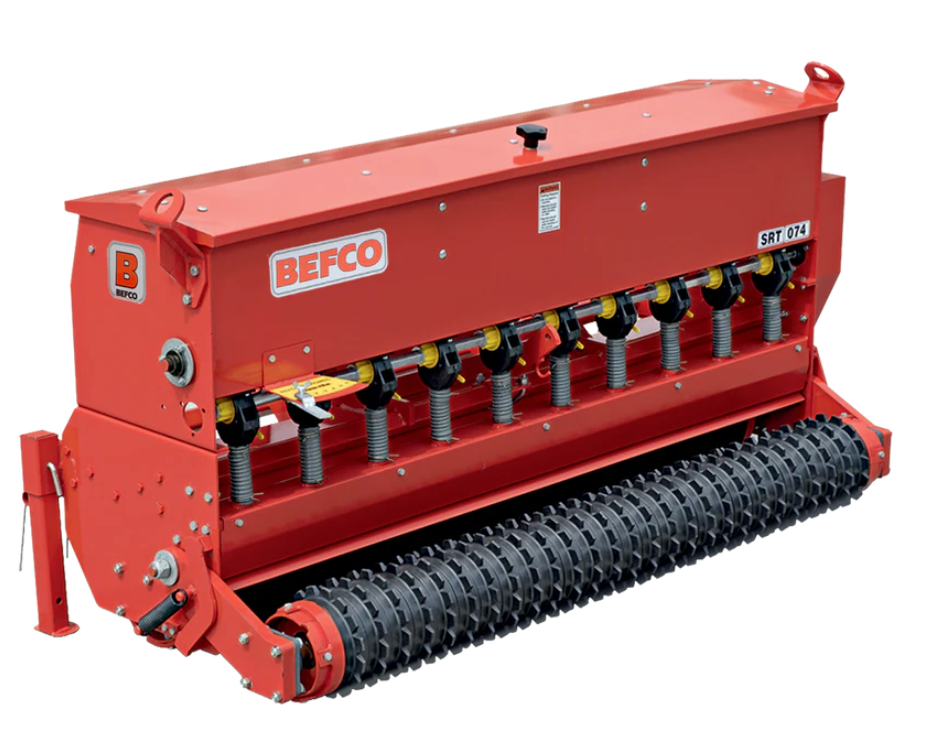 Seeder for Tractors – 74″ Working Width – Cat. 1 Quick Hitch – 25–70 HP – Befco Seed-Rite SRT-074 Primary Seeder