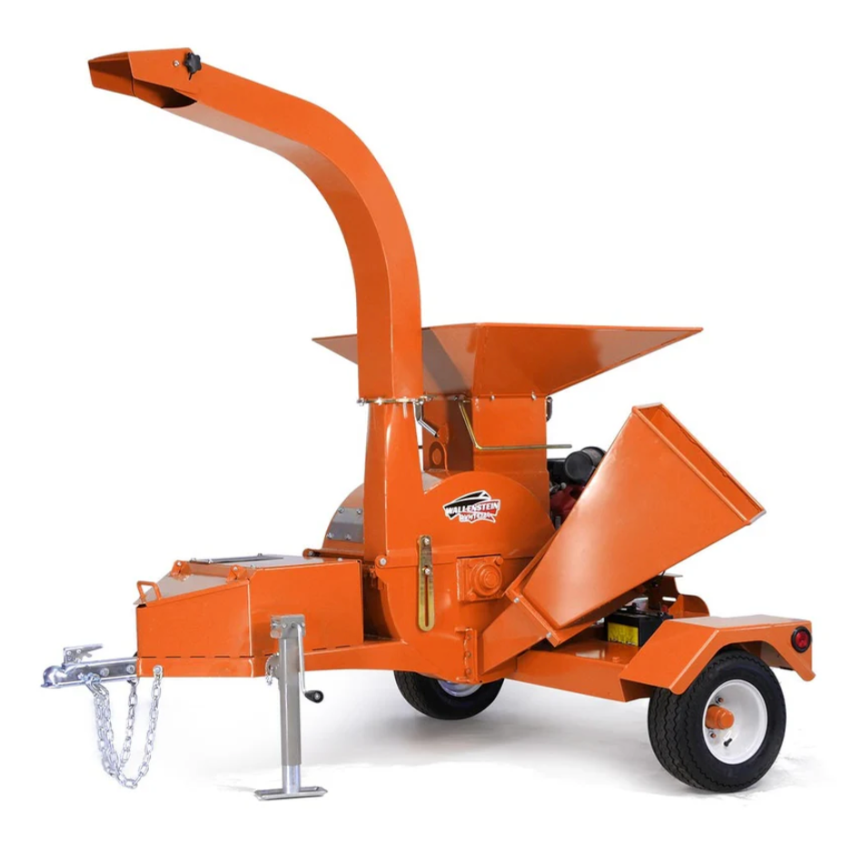 Wallenstein Towable Gas Wood Chippers (Gravity Feed) | BXC34–BXT72S & BXM Series
