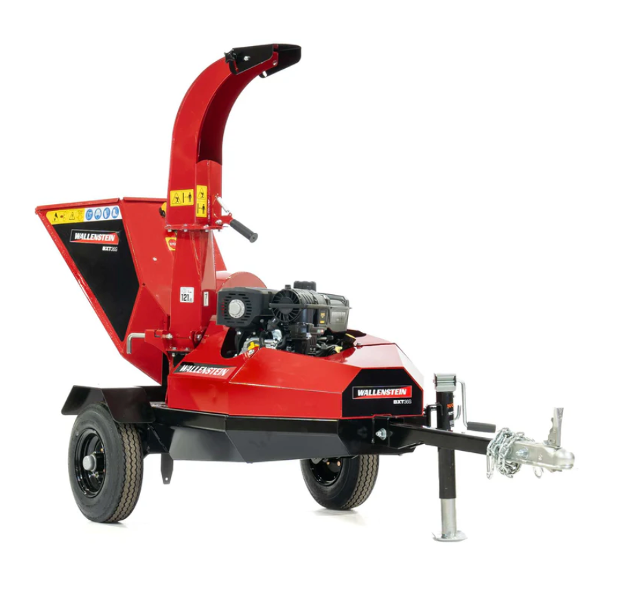 Wallenstein Towable Gas Wood Chippers (Gravity Feed) | BXC34–BXT72S & BXM Series