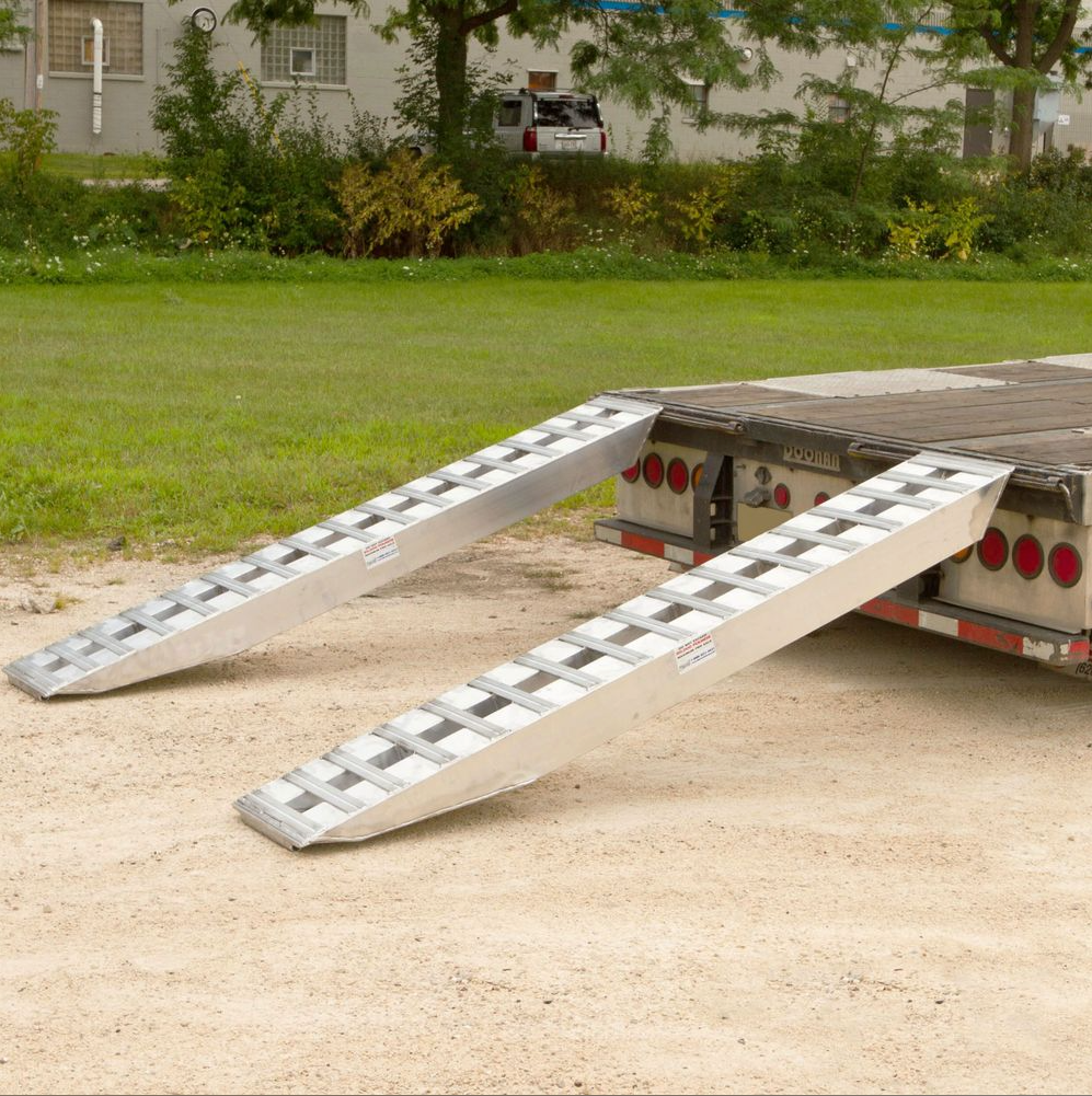 Trailer Ramps – Aluminum Heavy Duty Trailer Loading Ramps (Pair) - 8 ft Aluminum Ramps for Equipment Trailers