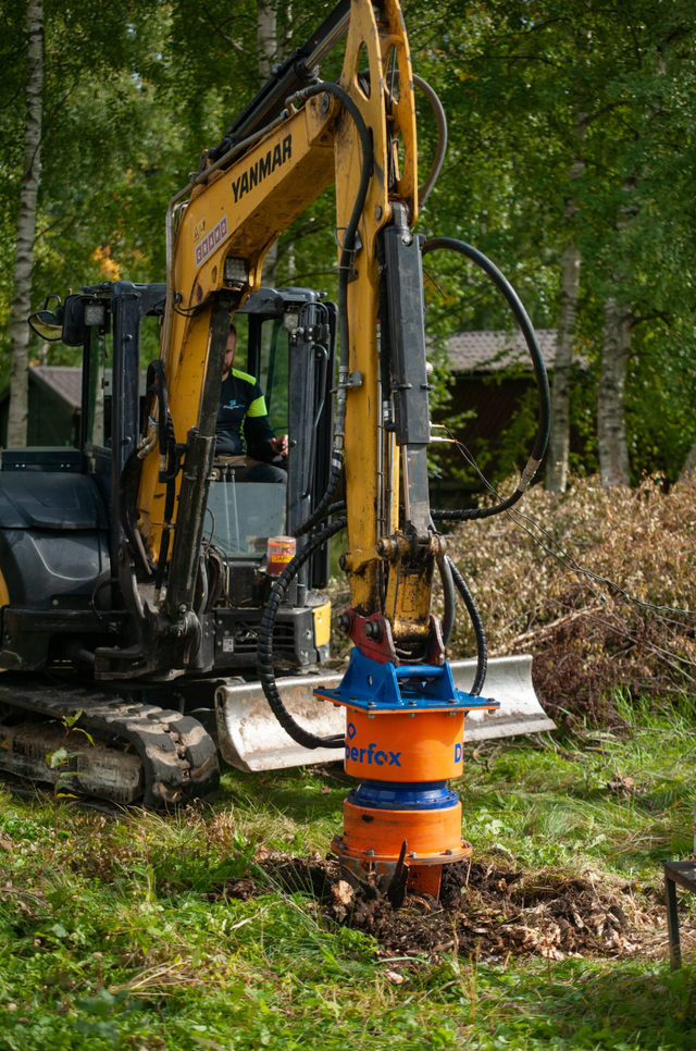 Dipperfox Stump Grinder  | SC600 For Excavators, Skid Steers, & Track Loaders (6–14 Ton, 17–40 GPM)