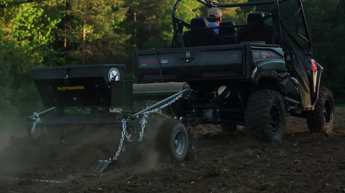 Plotmaster 400 Food Plot Planter with Seeder – ATV/UTV & Tractor (5-in-1 Plow, Disc, Seed, Drag)