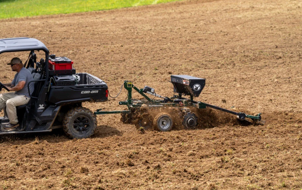 Plotmaster 500 Food Plot Planter with Seeder – ATV/UTV & Tractor (5-in-1 Plow, Disc, Seed, Drag)