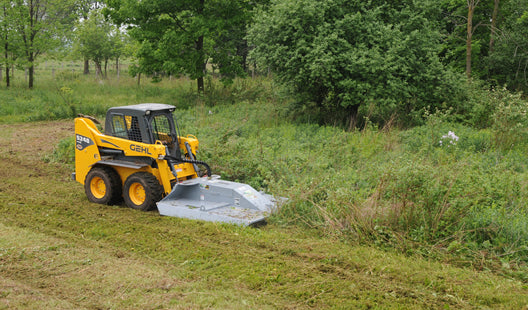 Baumalight CF372 rotary brush cutter deck and working detail