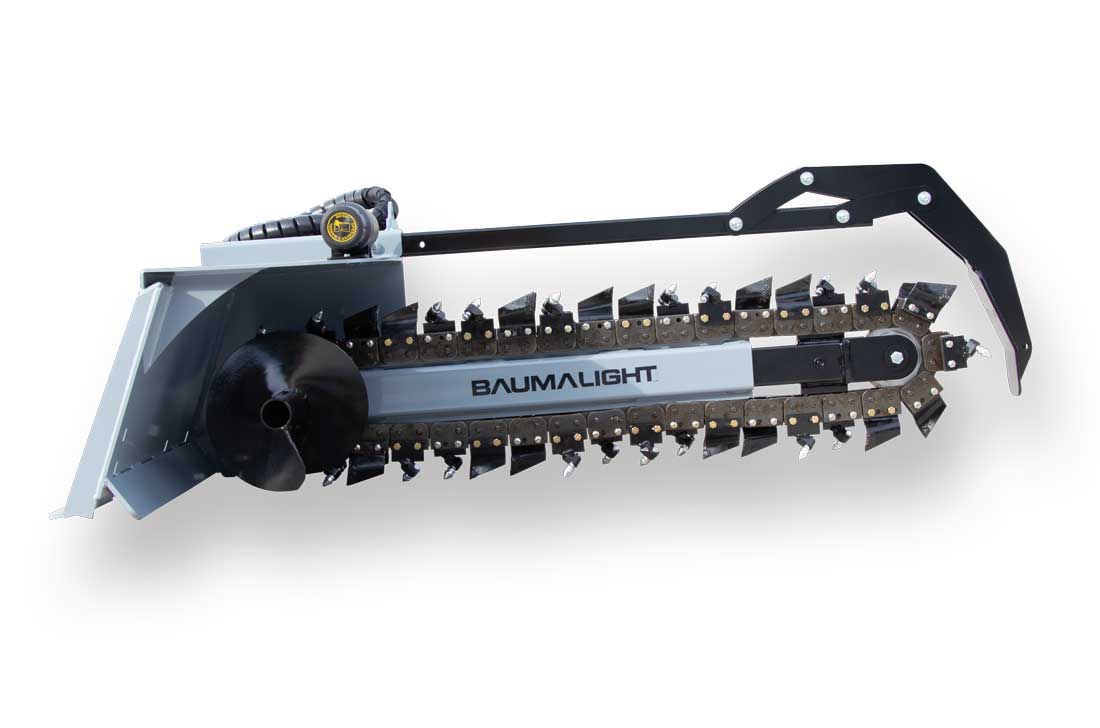 TN336 trencher with adjustable chain tensionar