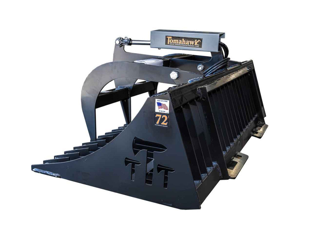Tomahawk 72-Inch Single-Cylinder Rock Bucket Grapple;manufacturer family image, selected configuration may differ