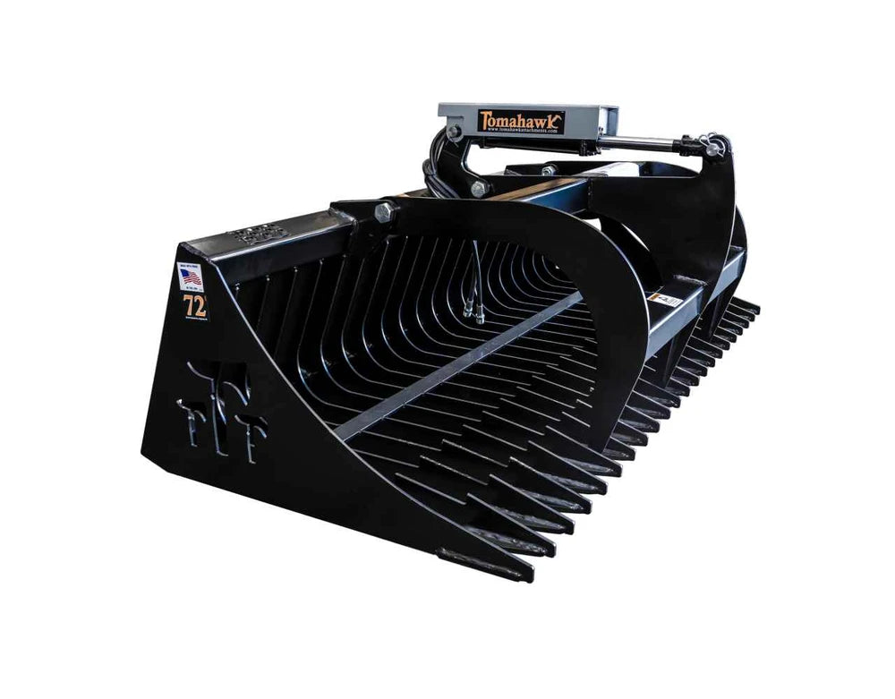 Tomahawk 72-Inch Single-Cylinder Rock Bucket Grapple;manufacturer family image, selected configuration may differ