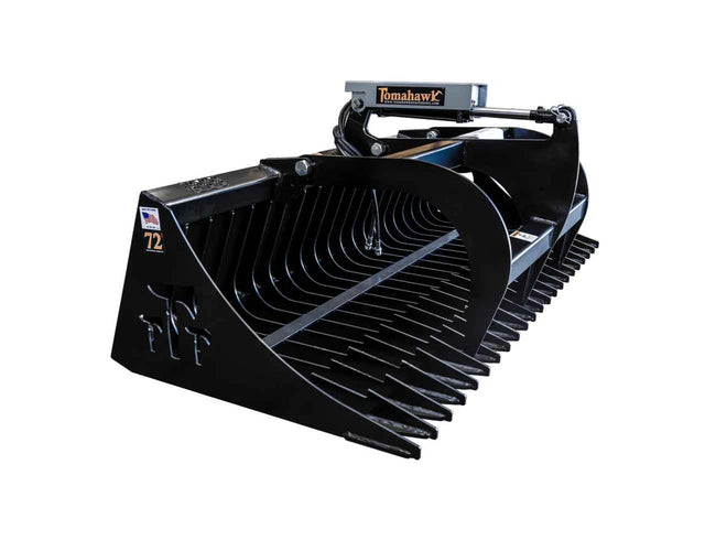 Tomahawk 72-Inch Single-Cylinder Rock Bucket Grapple