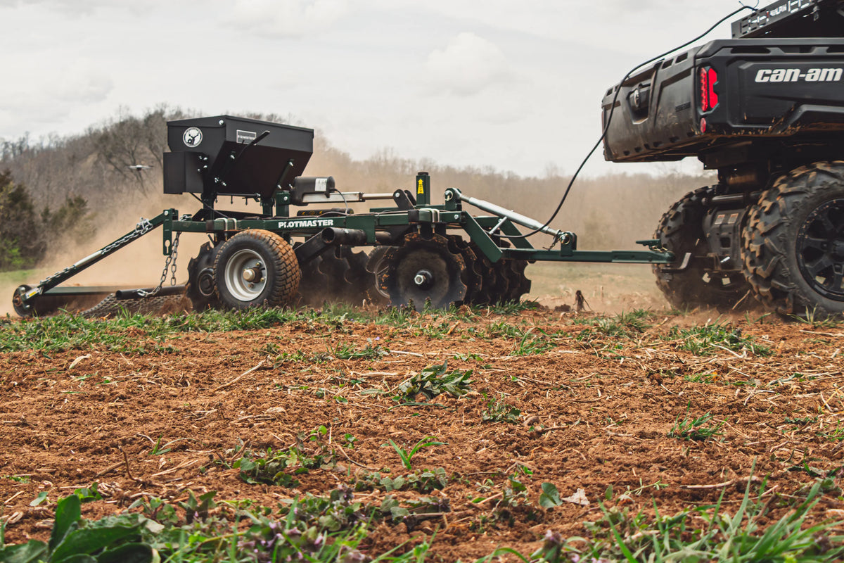 Plotmaster 400 Food Plot Planter with Seeder – ATV/UTV & Tractor (5-in-1 Plow, Disc, Seed, Drag)