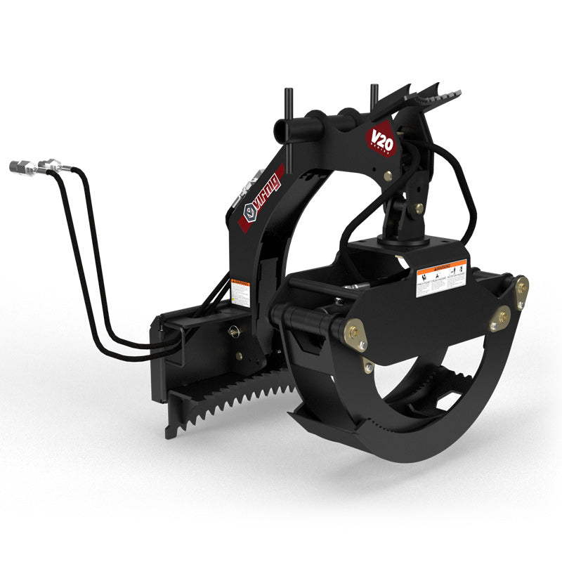 Virnig V20 Mini Skid Steer Rotating Log Grapple; manufacturer family image, configuration may differ